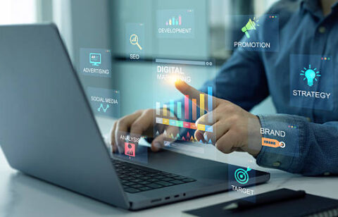 Digital Marketing development and goals strategy.Attract organic traffic for big sales. Digital marketing for promotion of products with social media, email, website and channel search engine